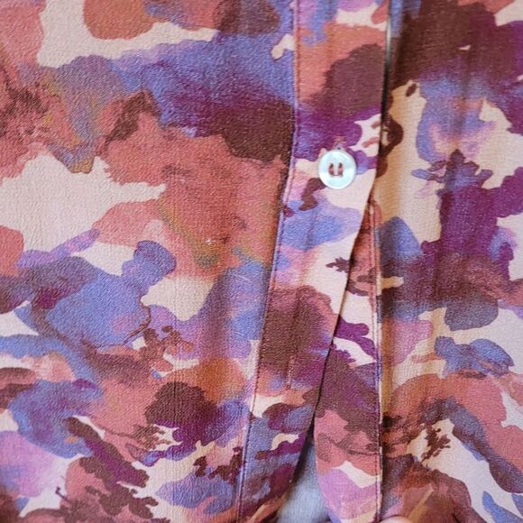 Anthropologie Women's Pink & Purple Abstract Breezy Tunic Size L - Picture 6 of 8